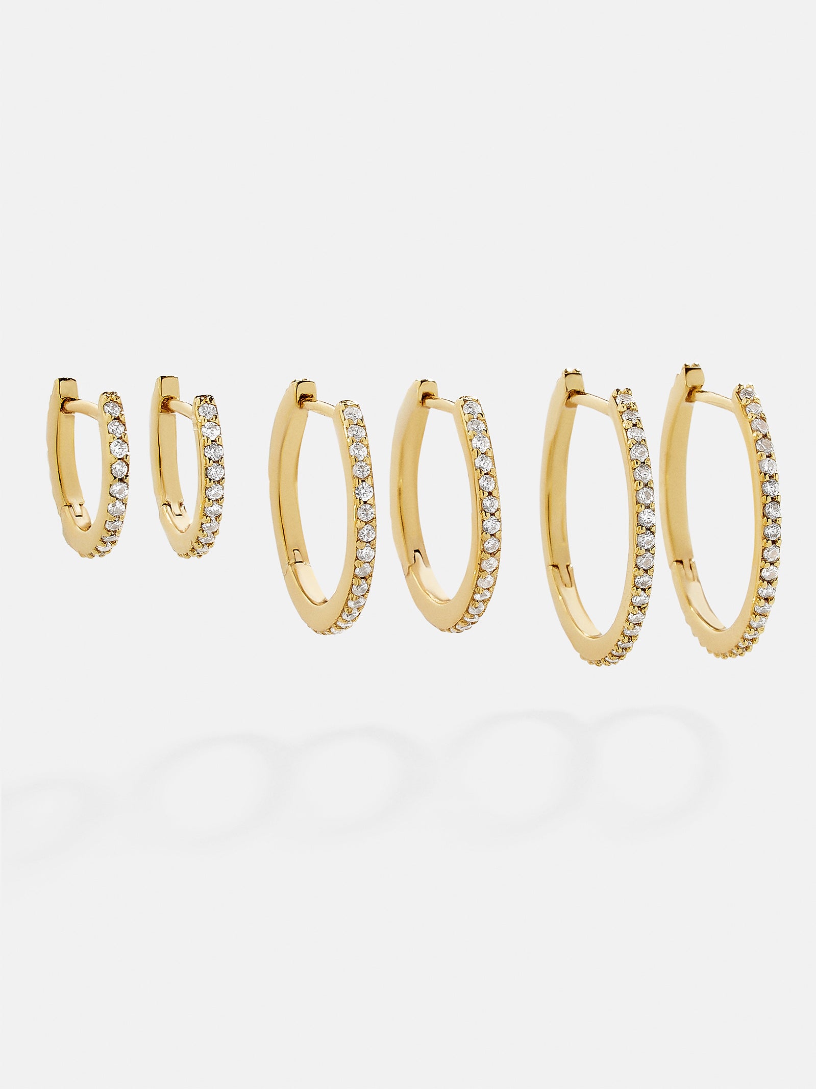 Baublebar Louise 18K Gold Earring Set - Gold/Pavé