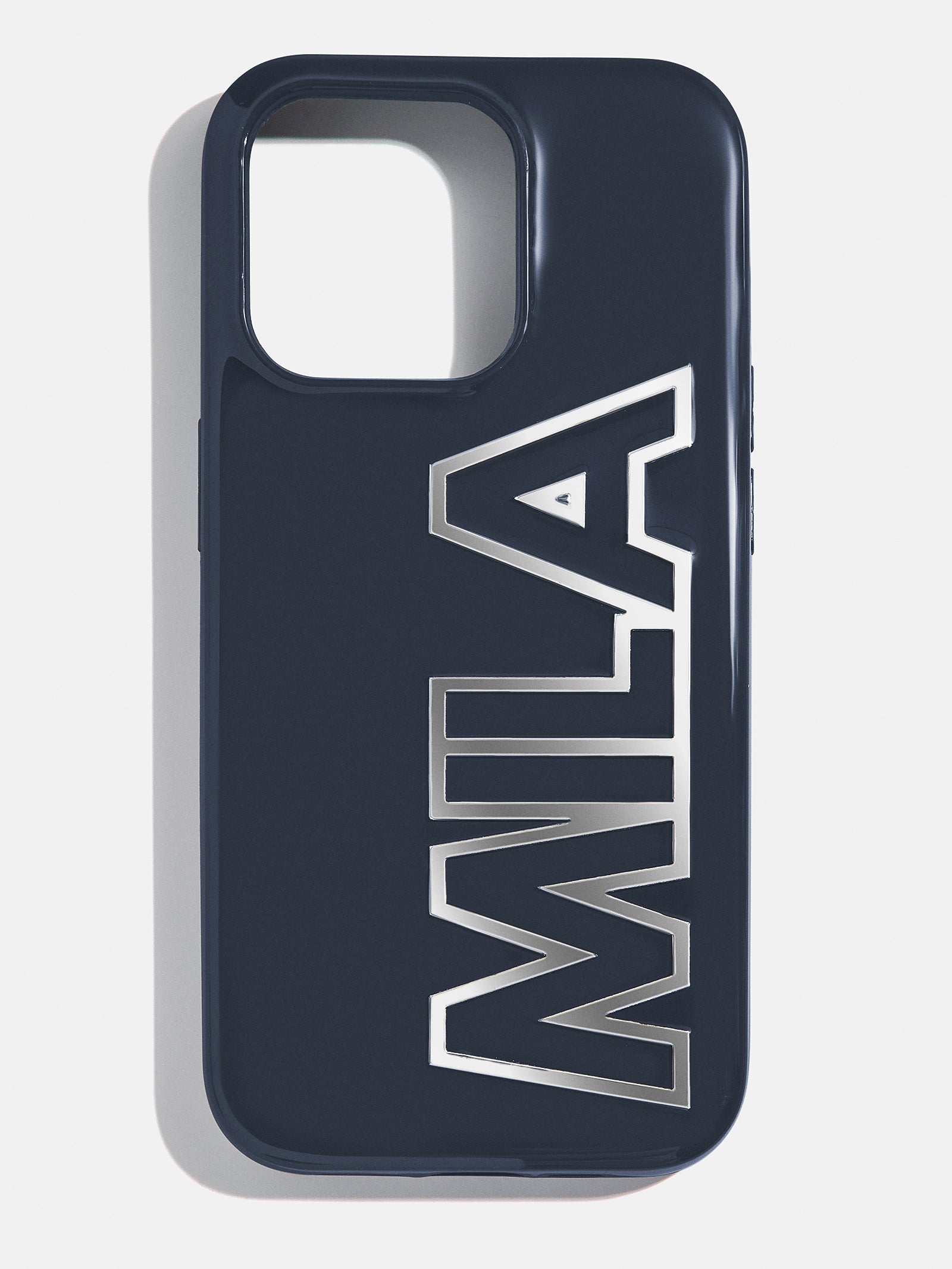 Chrome Custom iPhone Case - Navy/Chrome Silver – Enjoy 20% off