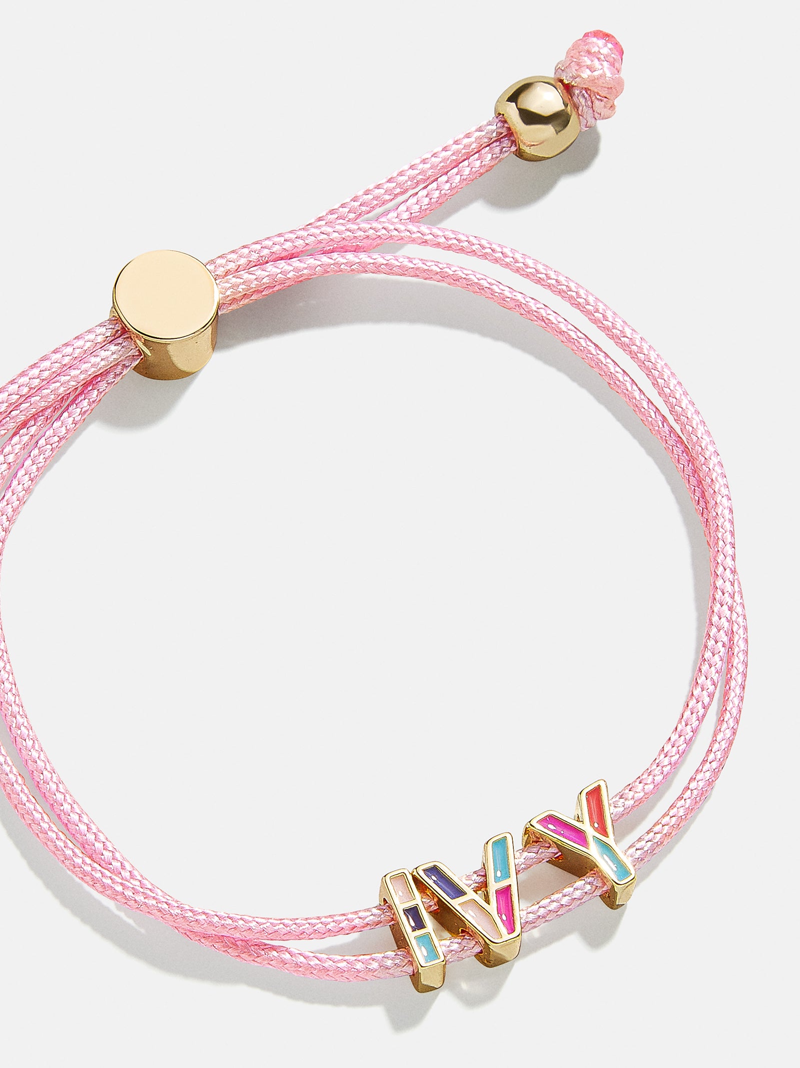 Kids' Custom Cord Bracelet - Pink – Enjoy 20% off – BaubleBar