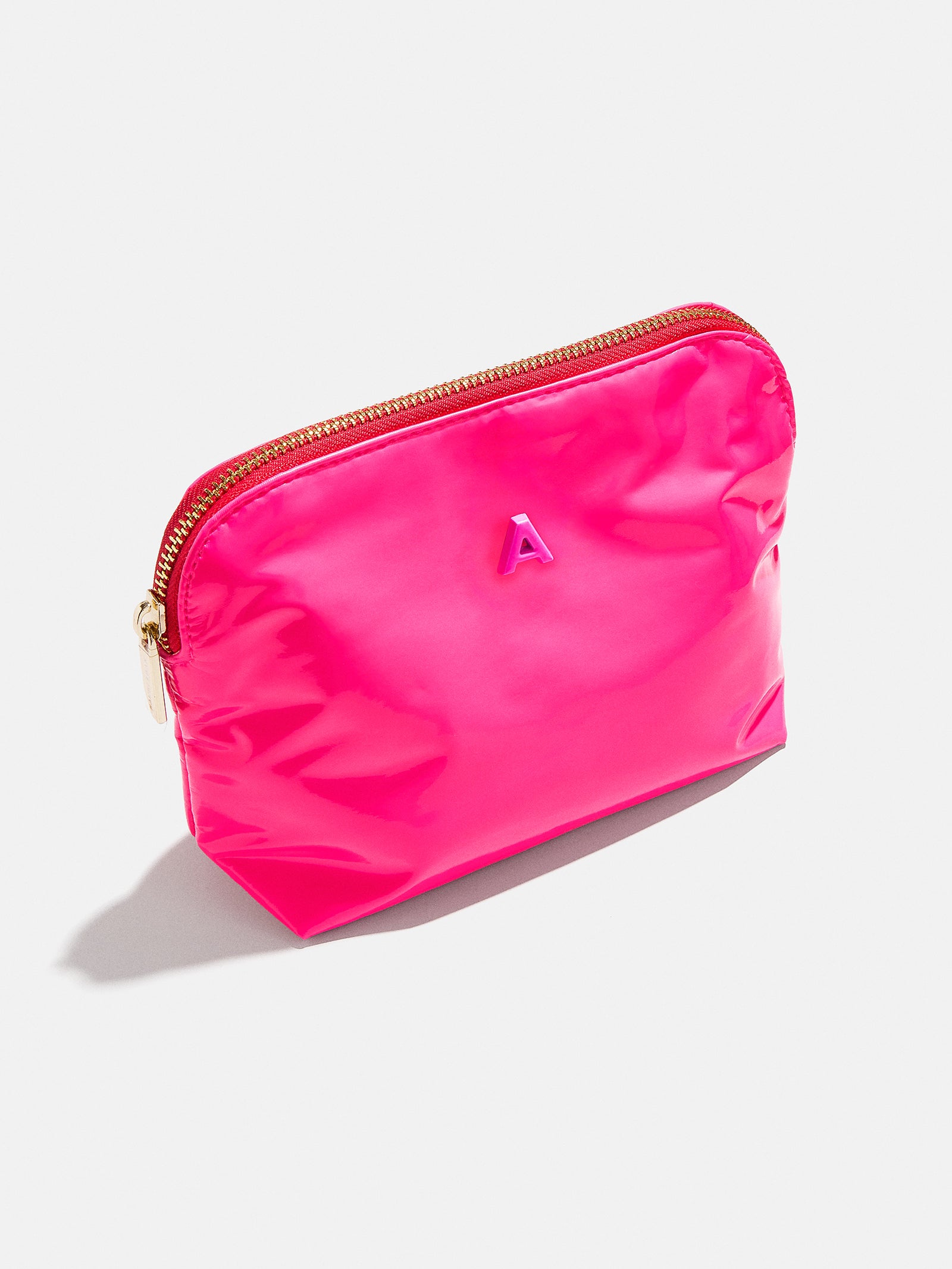 Baublebar Initial Zipper Pouch Hot Pink