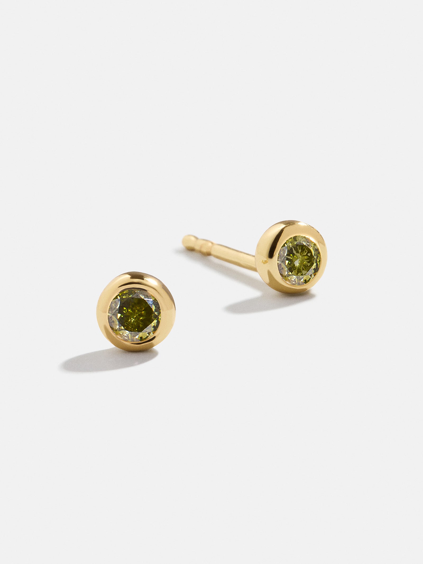 Peridot buy Stud Earrings - Peridot Silver Studs - Dainty Stud Earrings