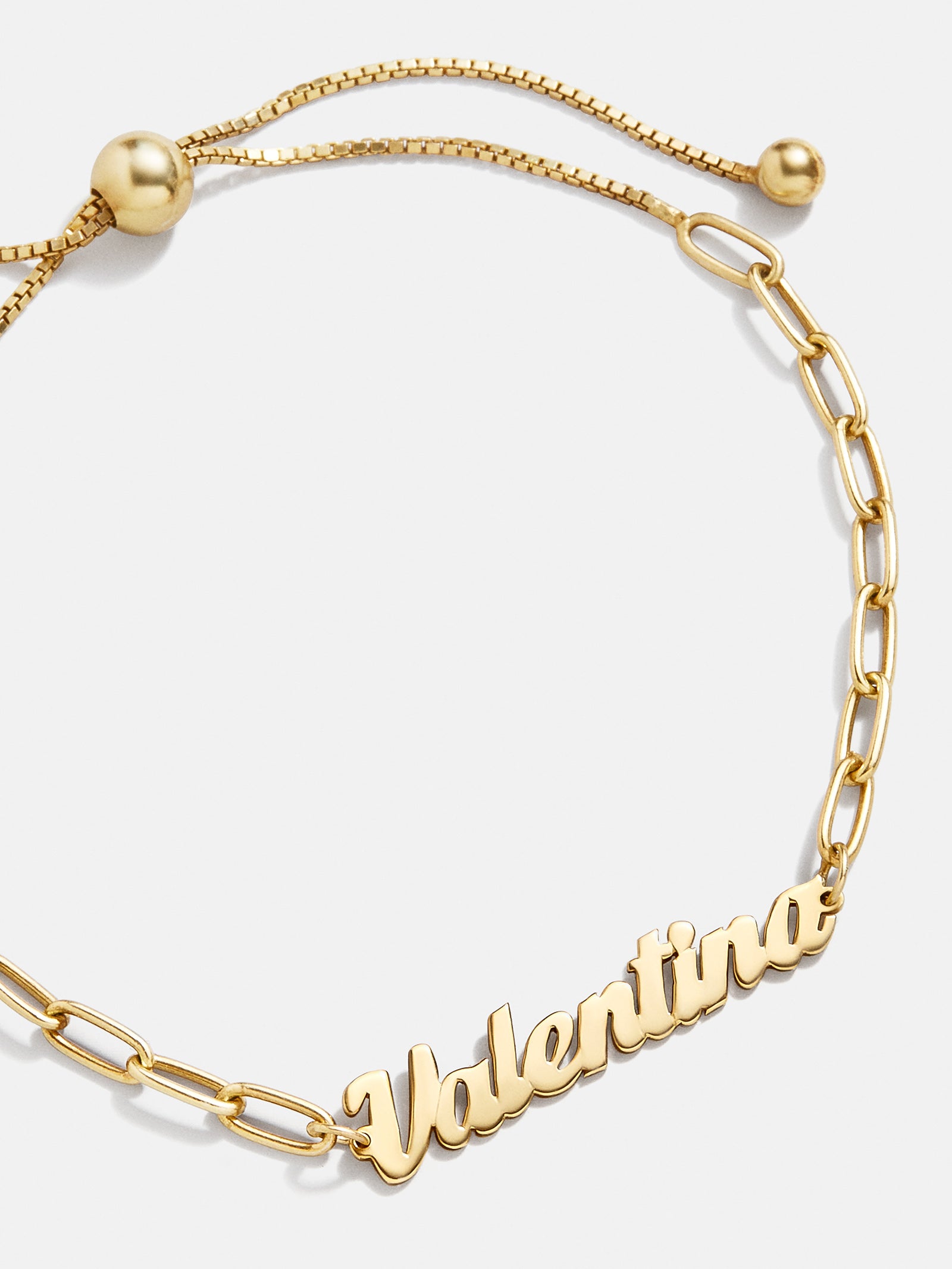 Baublebar 14K Gold Paperclip Chain Custom Nameplate Bracelet - Gold