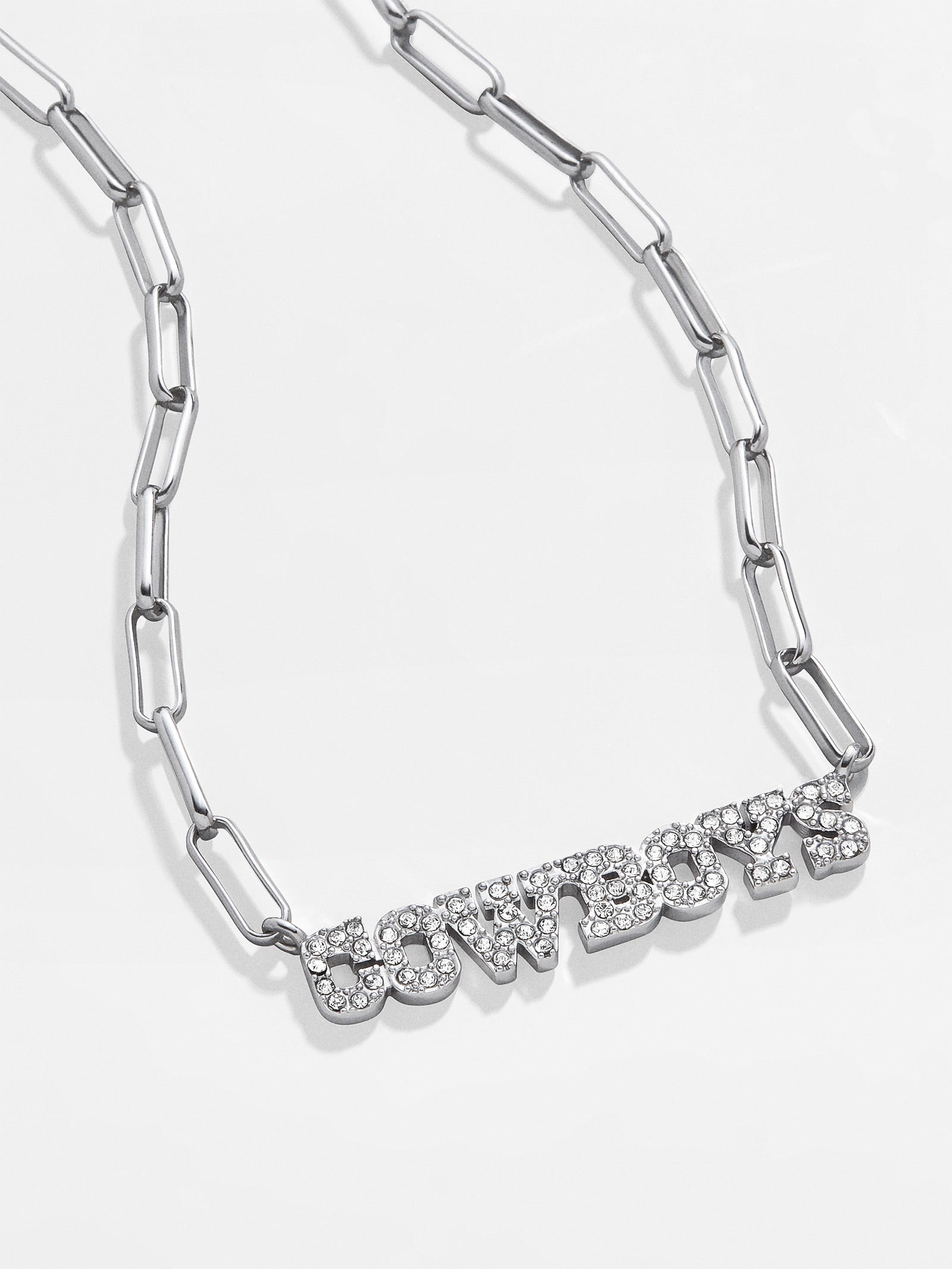 Dallas Cowboys NFL Silver Curb Chain Bracelet - Dallas Cowboys