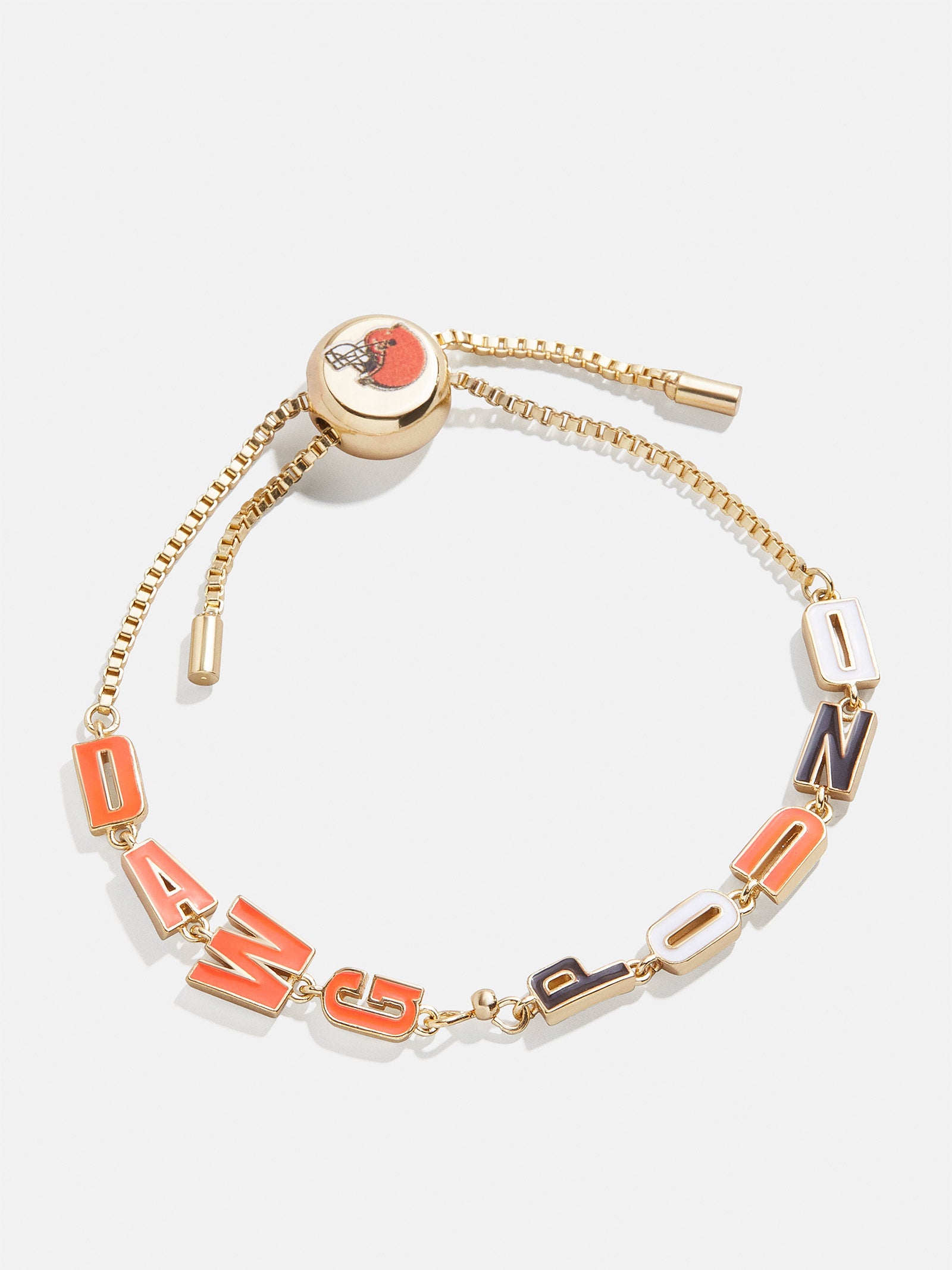 Women's Baublebar Cleveland Browns Slogan Pull-Tie Bracelet in Gold