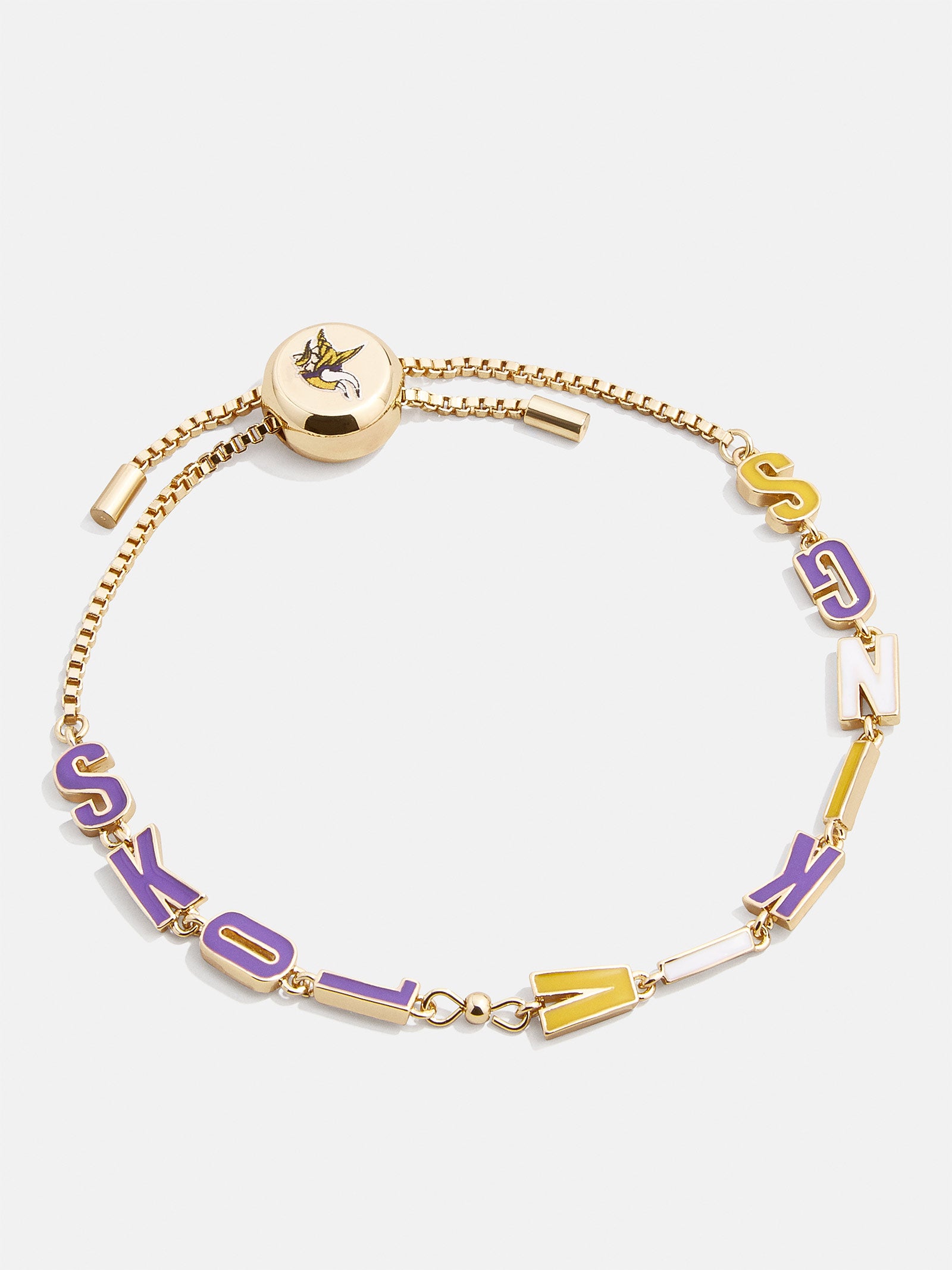 Women's Baublebar Minnesota Vikings Slogan Pull-Tie Bracelet in Gold