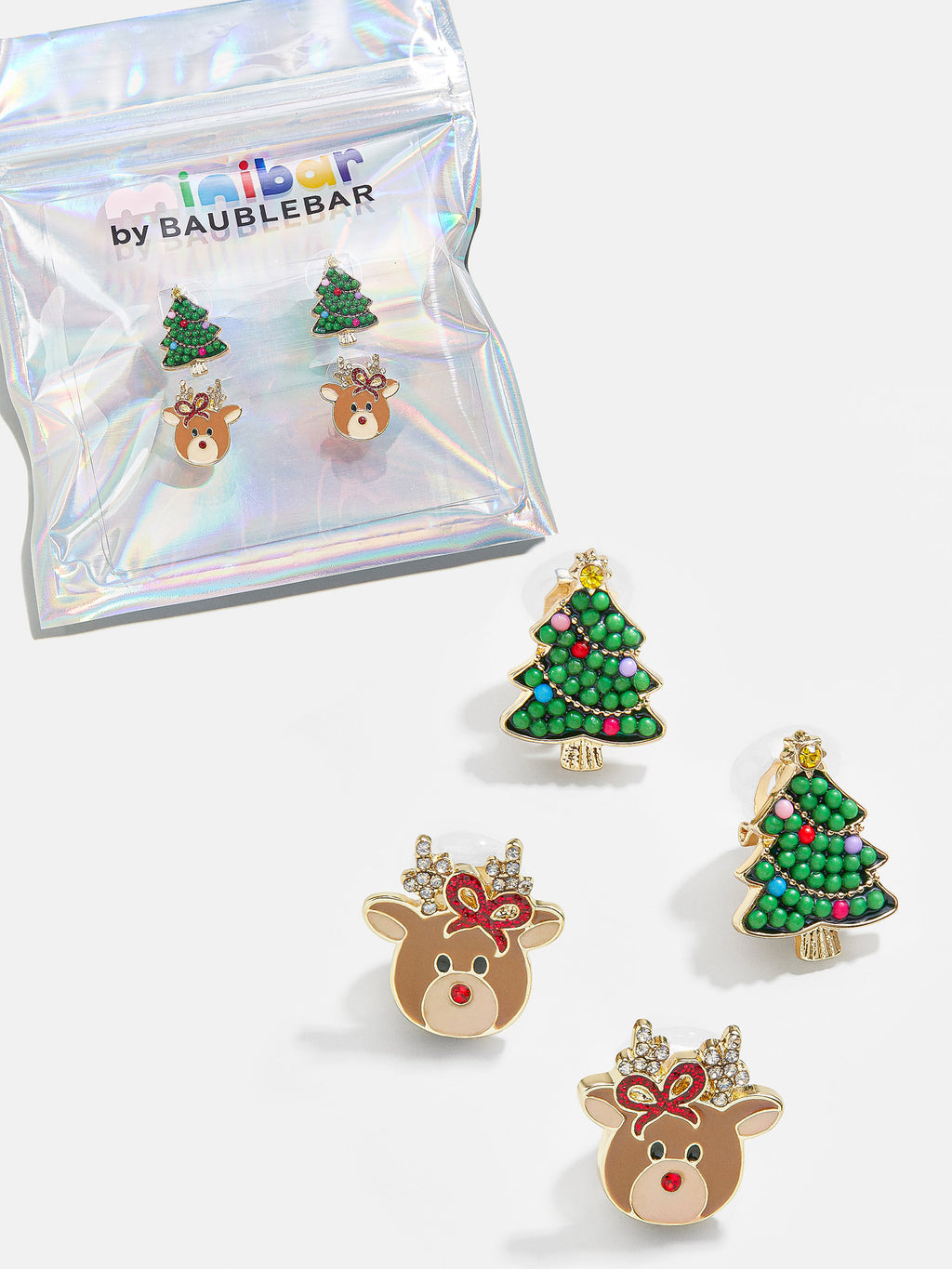 Flashing christmas tree on sale earrings