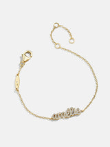 BaubleBar 18K Gold Pavé Custom Nameplate Bracelet - Gold - 
    25% Off Custom Gifts: Ends Sunday
  
