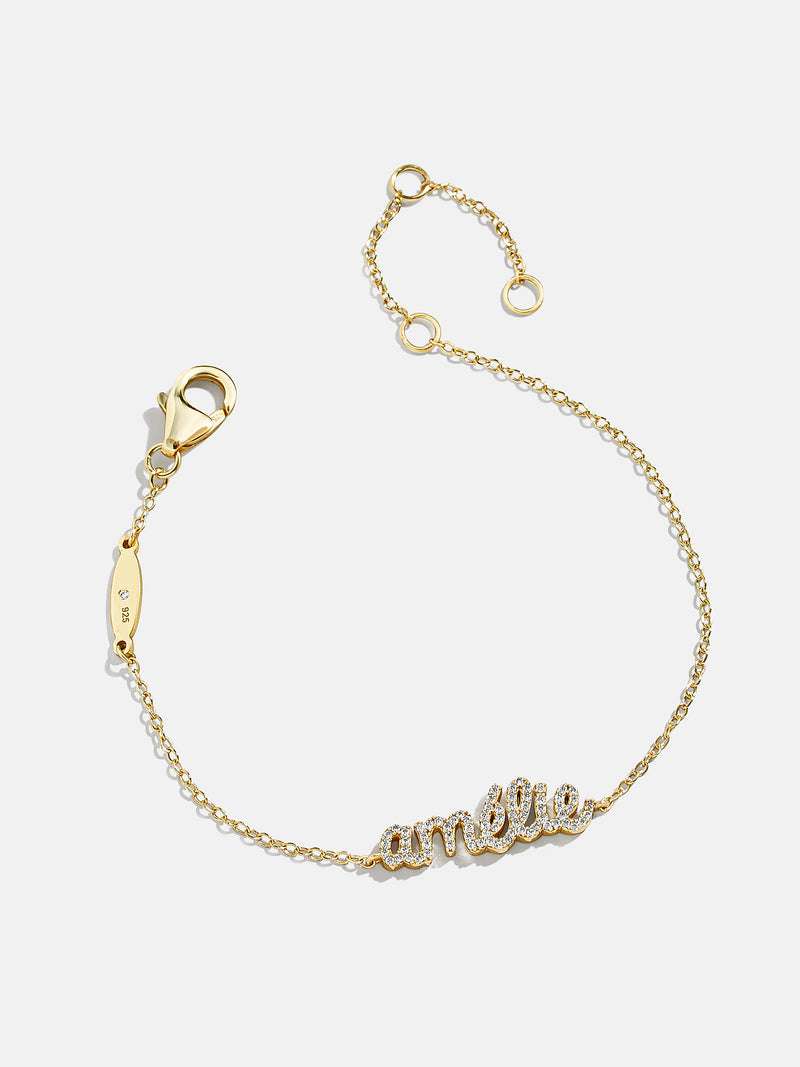 BaubleBar 18K Gold Pavé Custom Nameplate Bracelet - 18K Gold Plated Sterling Silver. Pavé Cubic Zirconia Stones - 
    Ends Tonight: Enjoy 20% Off
  
