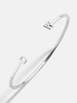 BaubleBar Sterling Silver Double Initial Custom Cuff Bracelet - Silver - 
    Enjoy 20% Off Custom Gifts
  
