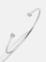 BaubleBar Sterling Silver Double Initial Custom Cuff Bracelet - Silver - 
    25% Off Custom Gifts: One Week Only
  
