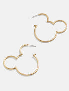 Mickey Mouse Disney Outline Hoop Earrings - Mickey Mouse