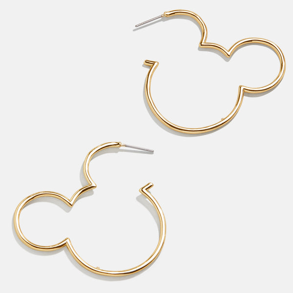 Gold Rimmed Girl Mouse Studs Hypoallergenic Earrings for Sensitive Ear