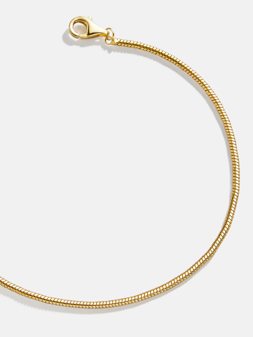Snake Chain Bracelet, Gold / Curved