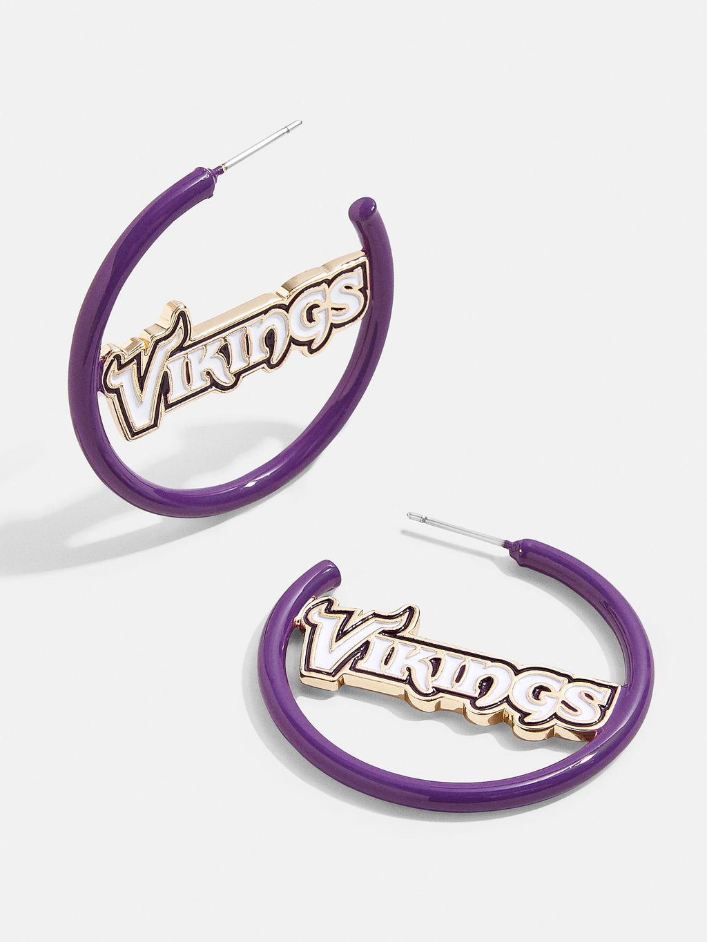 BaubleBar Minnesota Vikings Enamel Hoop Earrings