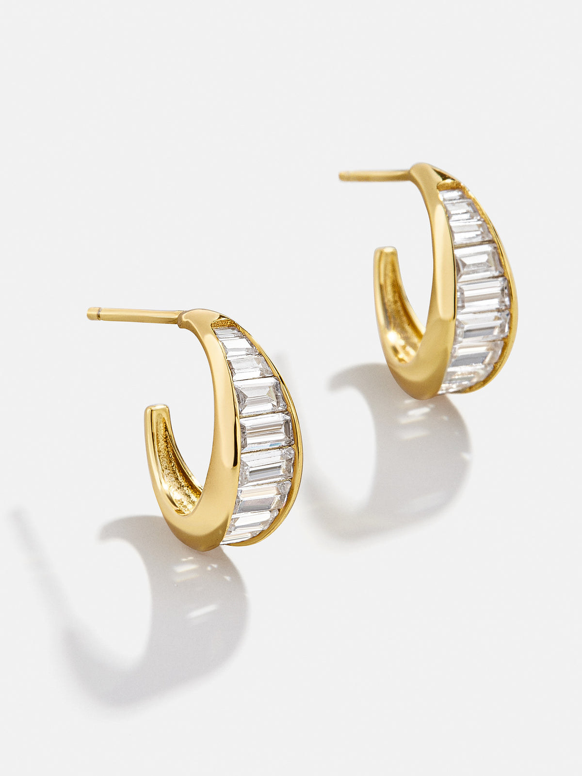 Tina 18K Gold Earrings - Gold/Pavé