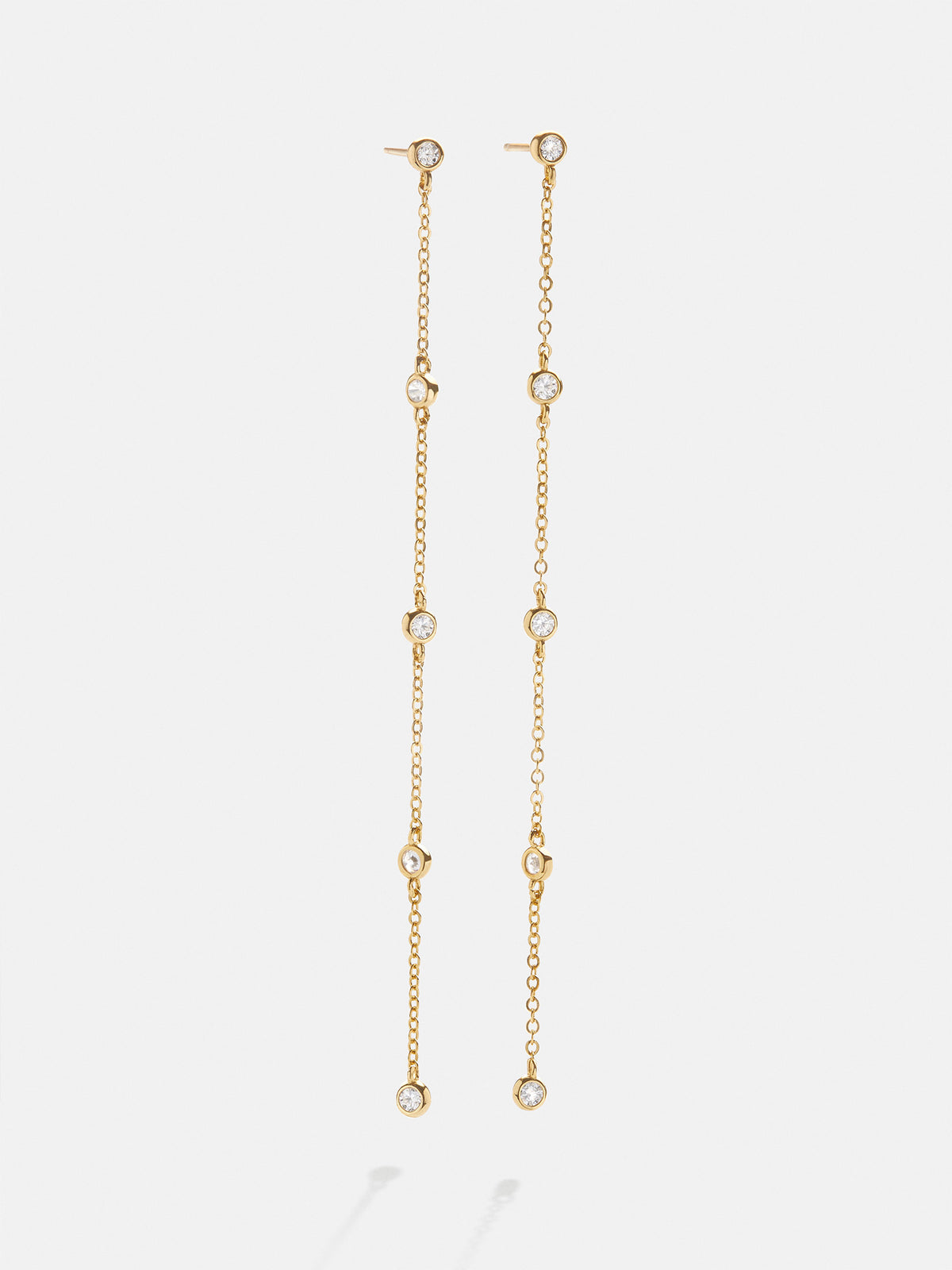 Yasmine 18K Gold Earrings - Clear/Gold