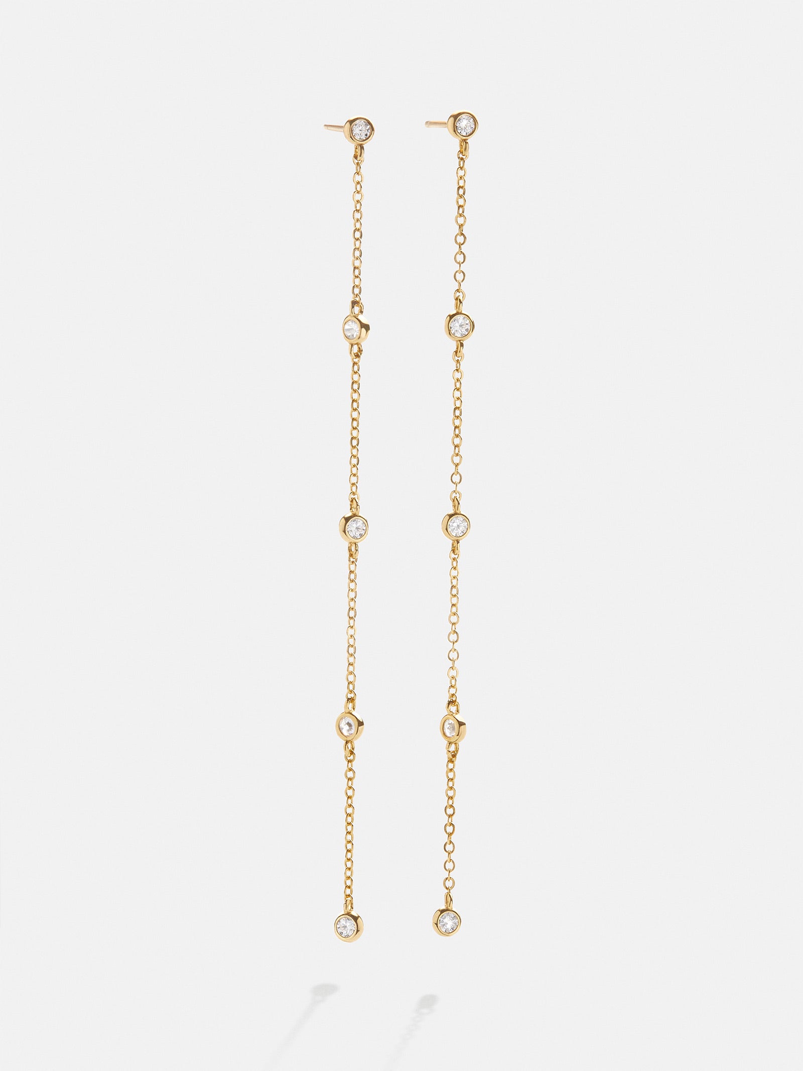 Yasmine 18K Gold Earrings - Clear/Gold