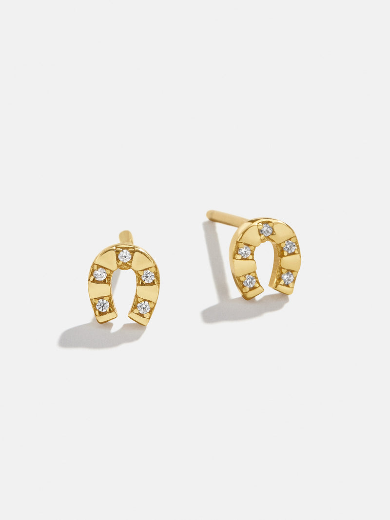 Evangeline 18K Gold Earrings - Horseshoe