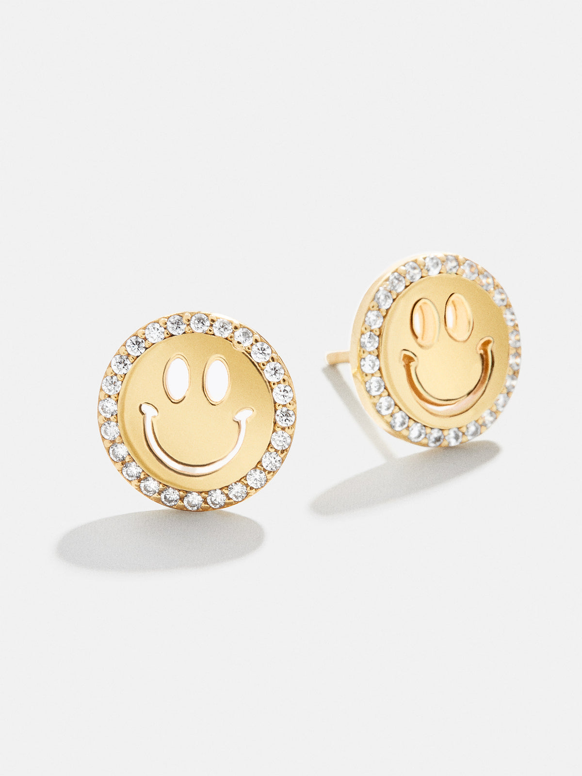 All Smiles 18K Gold Kids' Earrings - Smiley