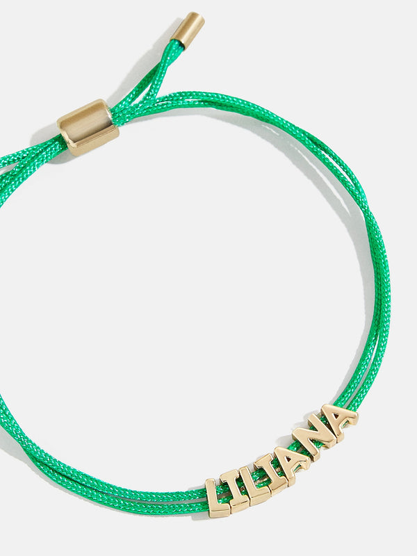 Custom Cord Bracelet - Bright Green