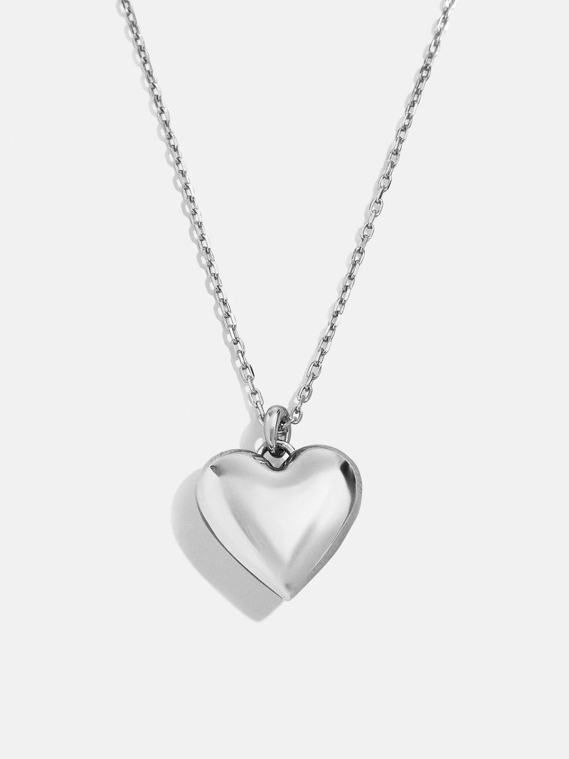 BaubleBar Puffy Heart Sterling Silver Custom Pendant Necklace - Silver - 
    25% Off Custom Gifts: One Week Only
  
