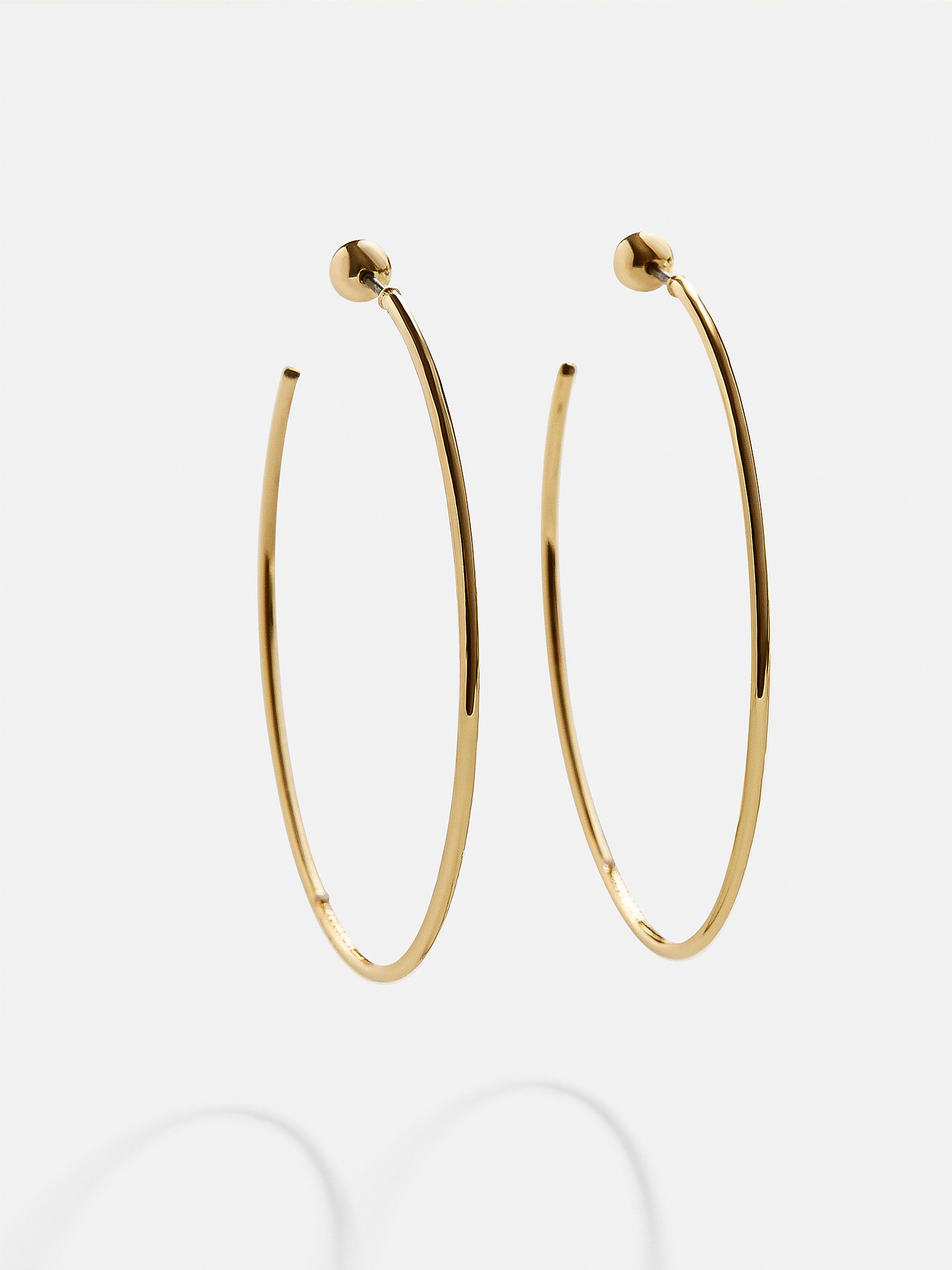Dalilah Earrings - 46MM – Thin gold hoops – BaubleBar
