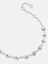 BaubleBar Mini Sterling Silver Custom Spaced Letter Name Bracelet - Silver - 
    25% Off Custom Gifts: One Week Only
  
