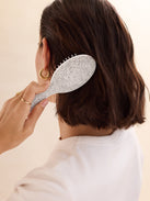 Sparkle White Hair Brush - White/Clear