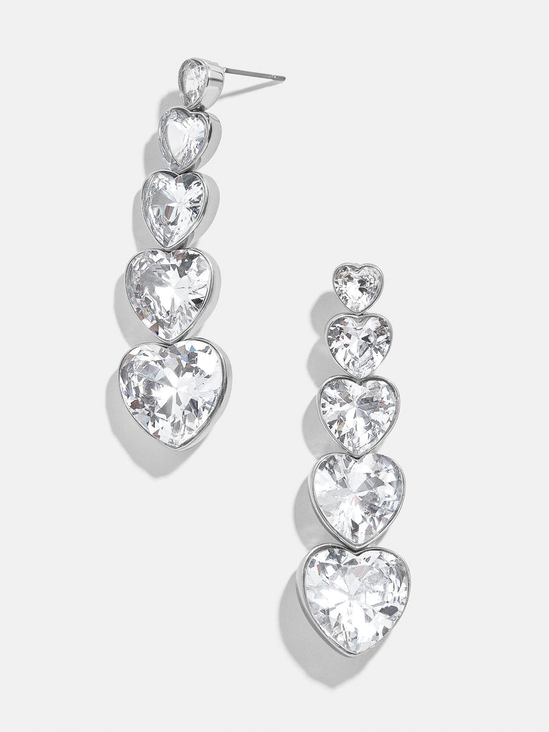 BaubleBar Minette Earrings - Silver - 
    Silver heart earrings
  
