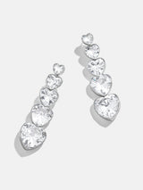 BaubleBar Minette Earrings - Silver - 
    Silver heart earrings
  
