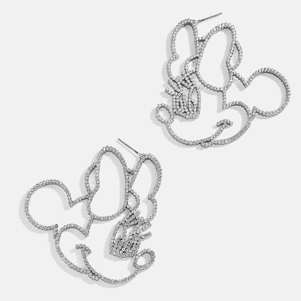 NEW BaubleBar Disney MINNIE MOUSE EARRINGS Hawaii Flowers Onyx