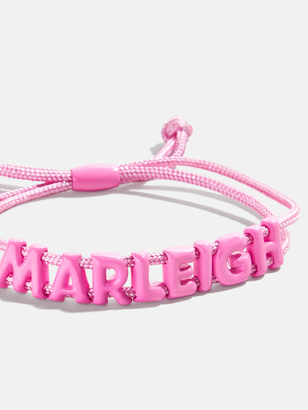 Say It All Custom Slider Bracelet - Hot Pink