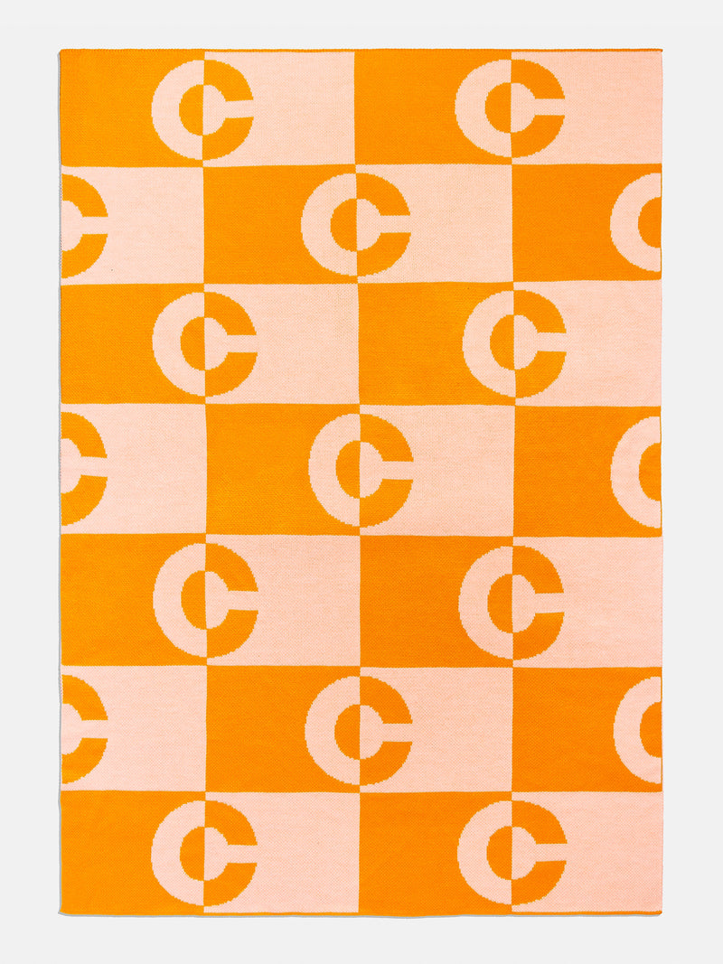 Opposites Attract Custom Blanket - Orange/Light Orange