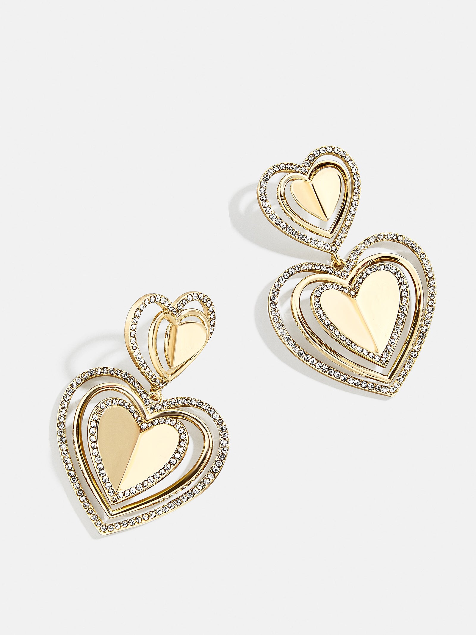 Kira Earrings - Gold and Pavé Heart