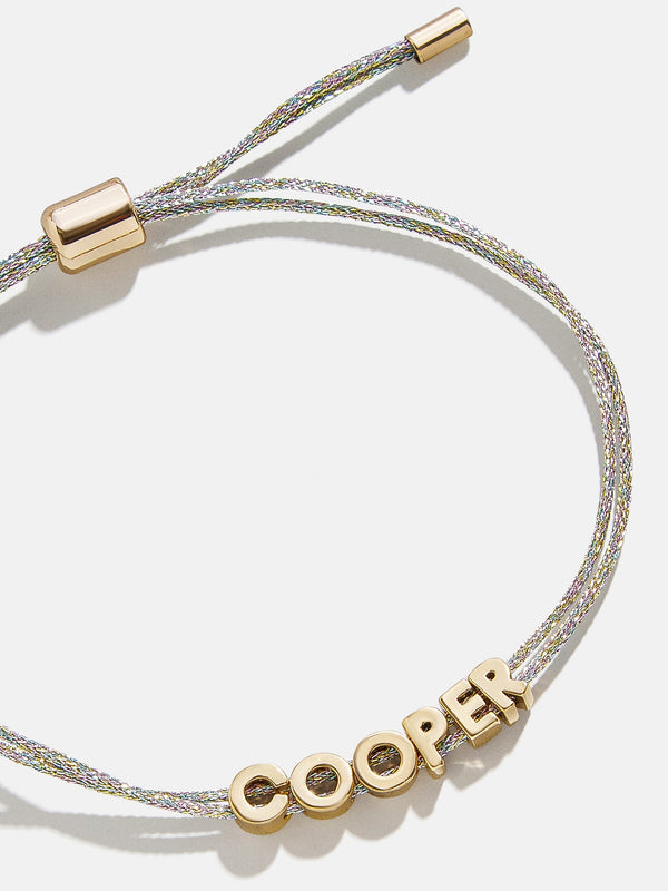 Custom Cord Bracelet - Silver