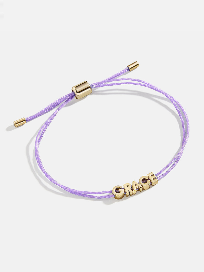 BaubleBar Custom Cord Bracelet - Lavender - 
    Custom nameplate bracelet
  
