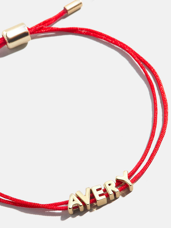 Custom Cord Bracelet - Red