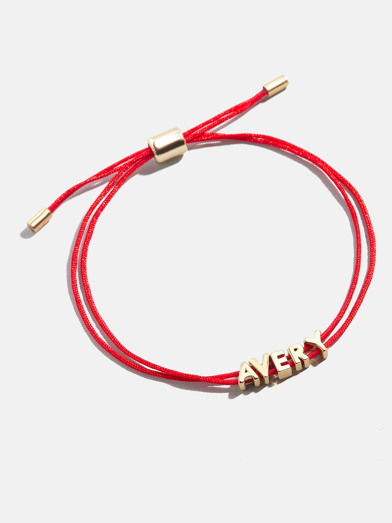 BaubleBar Custom Cord Bracelet - Red - 
    Custom nameplate bracelet
  
