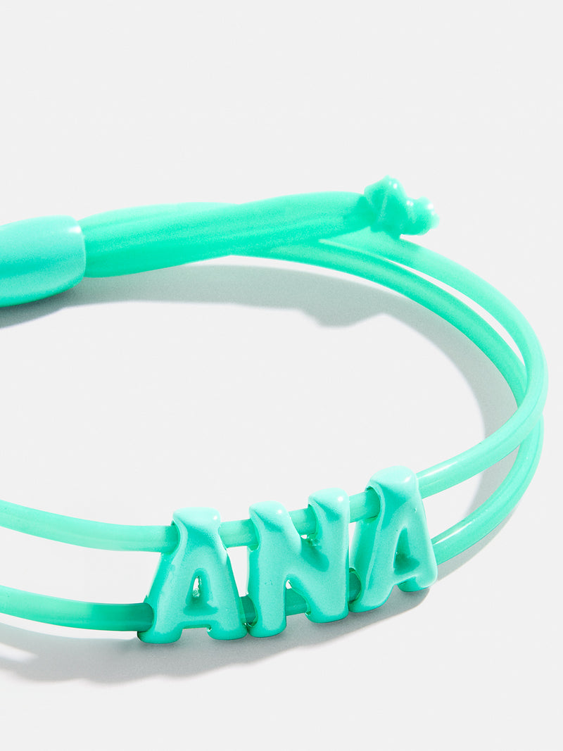 Say It All Custom Slider Bracelet - Turquoise