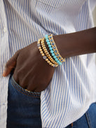 Evil Eye On Repeat Bracelet - Blue/Gold