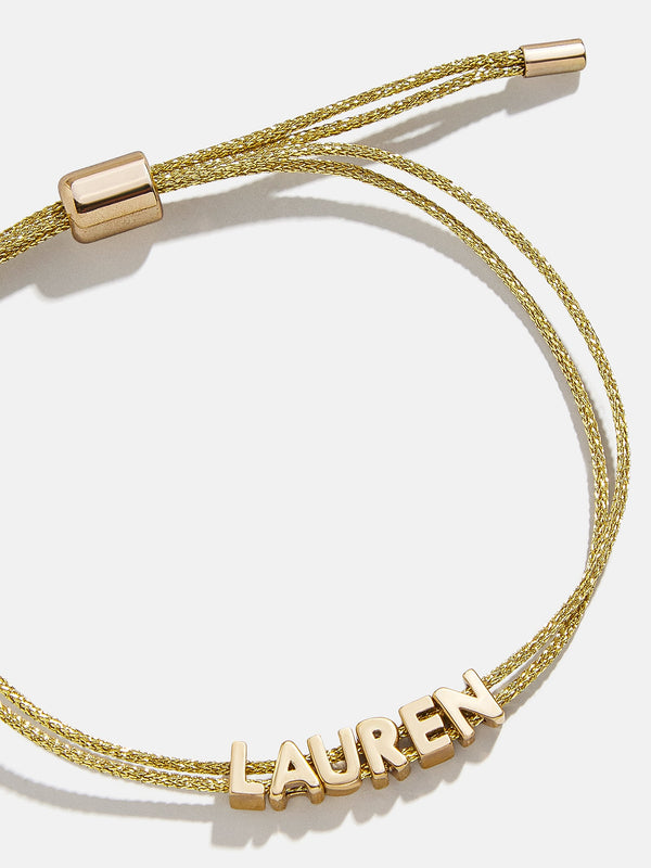 Custom Cord Bracelet - Gold