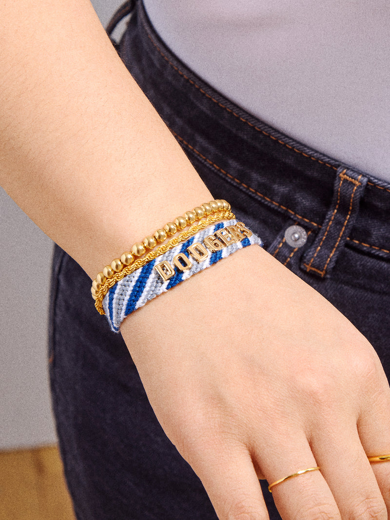 BaubleBar MLB Woven Friendship Bracelet - Los Angeles Dodgers - 
    MLB pull tie bracelet
  
