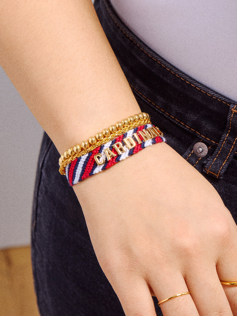 BaubleBar MLB Woven Friendship Bracelet - St. Louis Cardinals - 
    MLB pull tie bracelet
  
