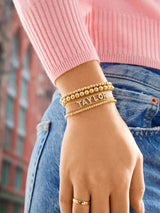 BaubleBar Custom Pavé Nameplate Bracelet - Gold/Pavé - 
    Get an extra 20% off sale styles. Discount applied in cart
  
