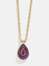 BaubleBar Semi-Precious Teardrop Birthstone Necklace - Amethyst - 
    Semi-precious birthstone necklace
  
