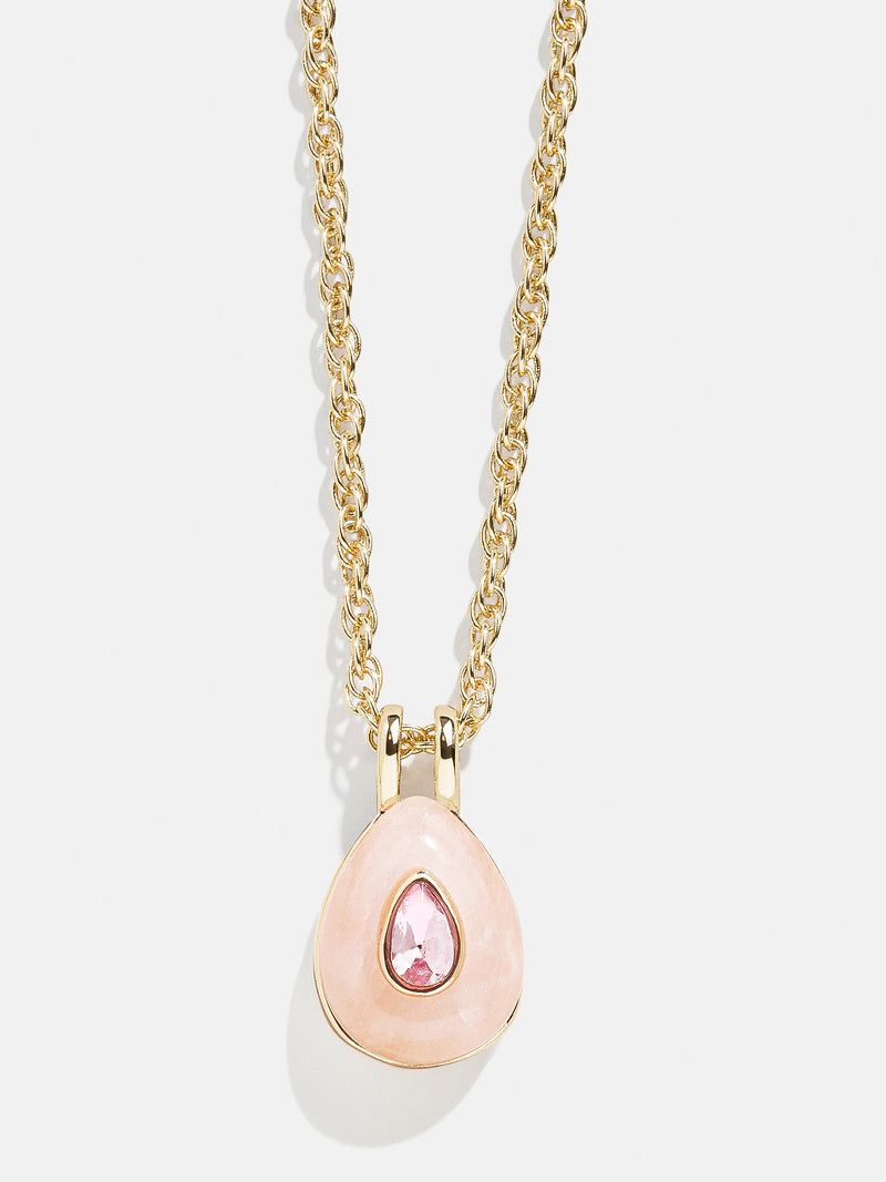 BaubleBar Semi-Precious Teardrop Birthstone Necklace - Rose - 
    Semi-precious birthstone necklace
  
