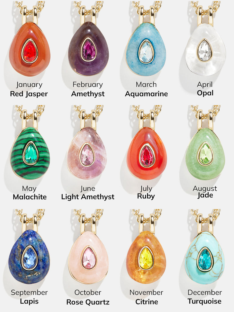 BaubleBar Semi-Precious Teardrop Birthstone Necklace - Ruby - 
    Semi-precious birthstone necklace
  
