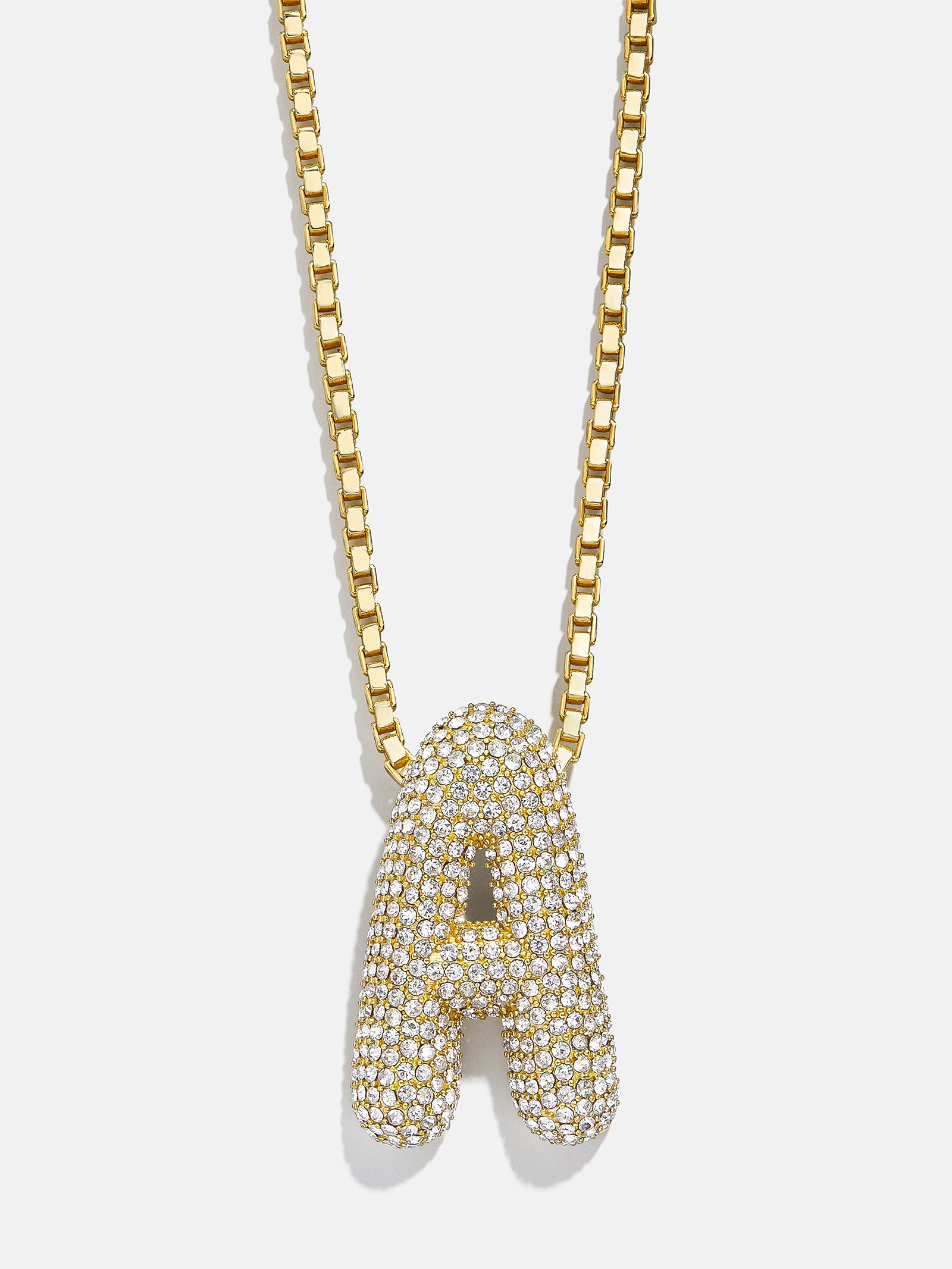 Pave Bubble Initial Necklace Clear Gold Enjoy 20 Off Custom Gifts BaubleBar