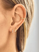 Nicole 18K Gold Earring Set - Clear/Gold