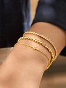 18K Gold Agape Bracelet - Cross